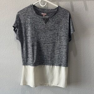 Juicy Couture Charcoal and Light Gray Knit Top